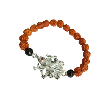 Rudraksha Bracelet Ganesha Pendant 